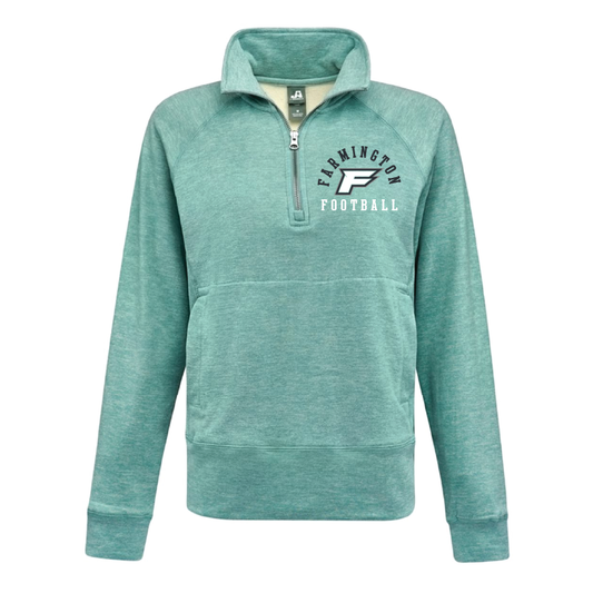 Womens Teal Electric Fleece Quarter-Zip