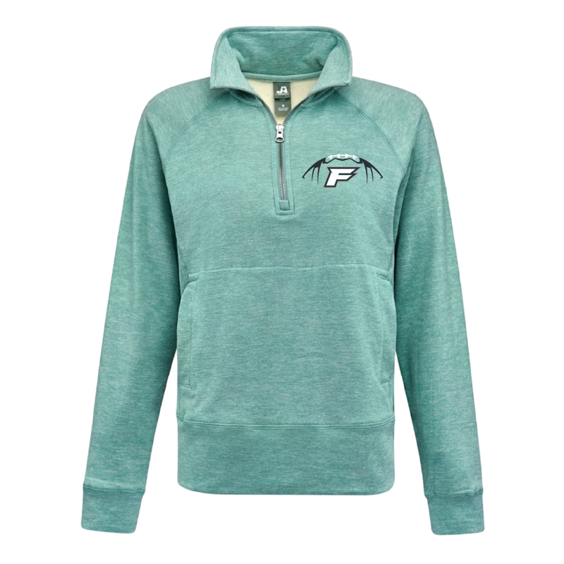 Womens Teal Electric Fleece Quarter-Zip