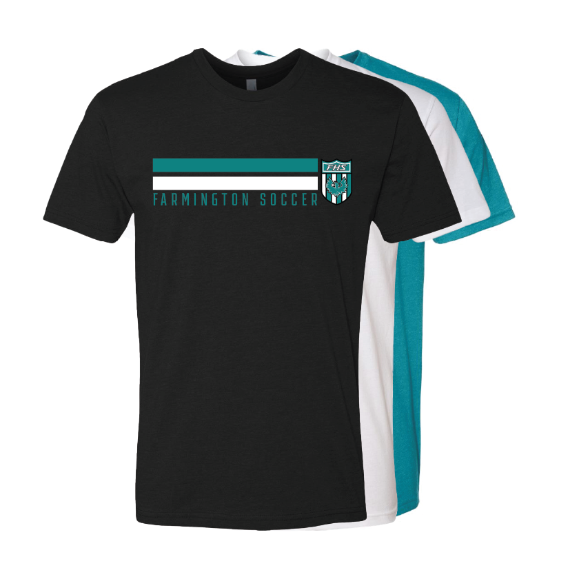 Farmington Soccer Crest W/Stripe - Mens | Womens | Youth CVC T-Shirt