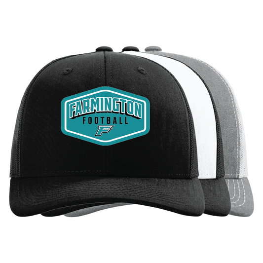 Farmington Football Drop Shadow Patch - Trucker Hat